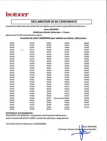 Occhiali da sole Da 10 a 12 anni, forma classica, lenti di categoria 3 unisex bambino Isotoner