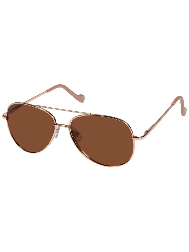 Occhiali da sole forma pilota per bambini da 10 a 12 anni, lenti in unisex bambino Isotoner Oro rosa - Kiabi