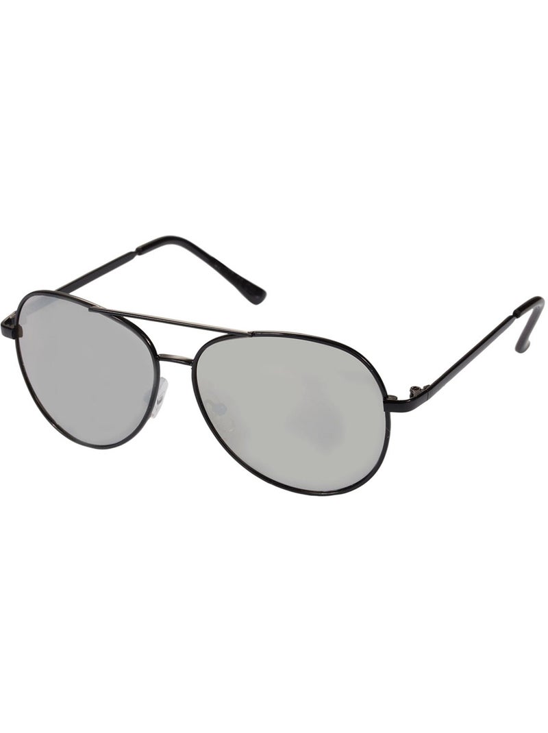 Occhiali da sole forma pilota per bambini da 10 a 12 anni, lenti in unisex bambino Nero - Kiabi