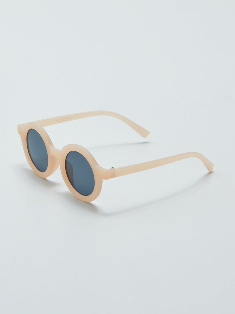 Occhiali da sole rotondi beige - Kiabi