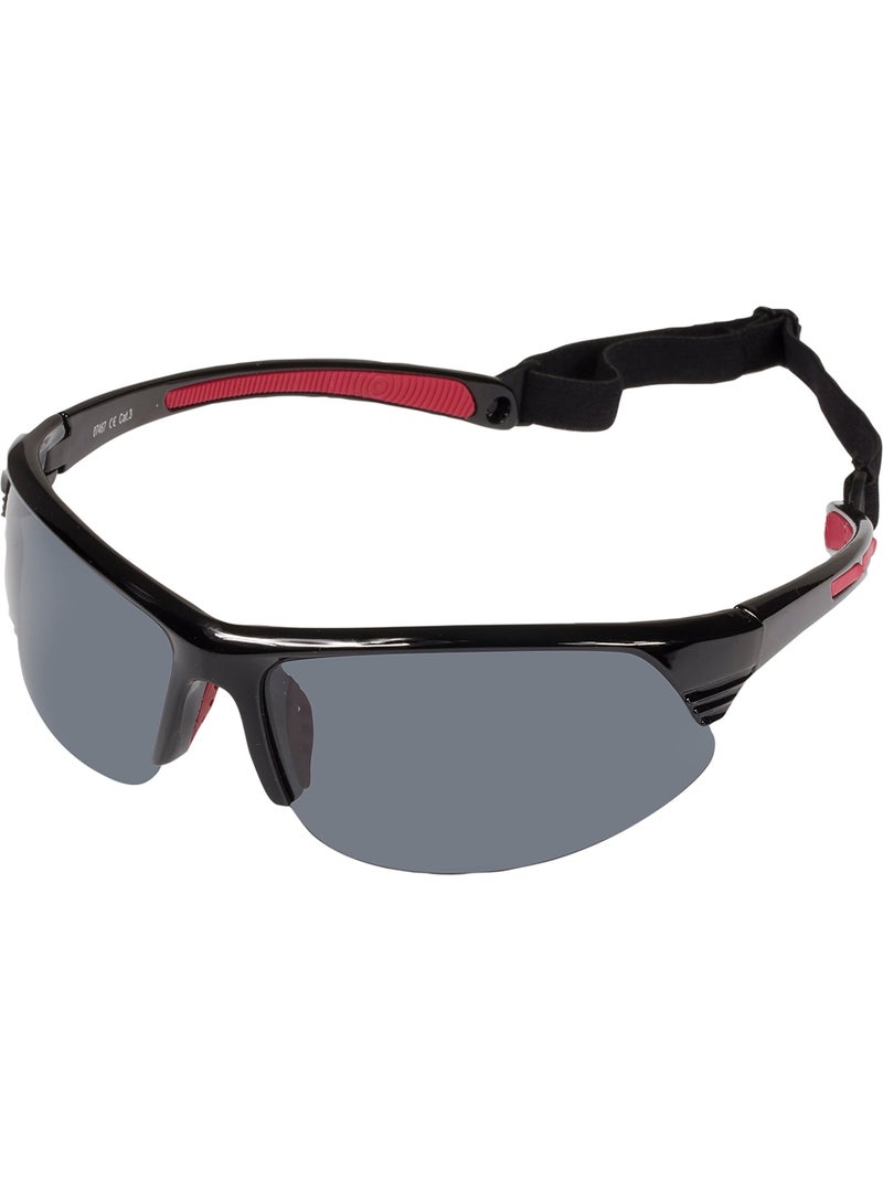 Occhiali da sole sport, fascia, lenti polarizzate unisex adulto Nero - Kiabi