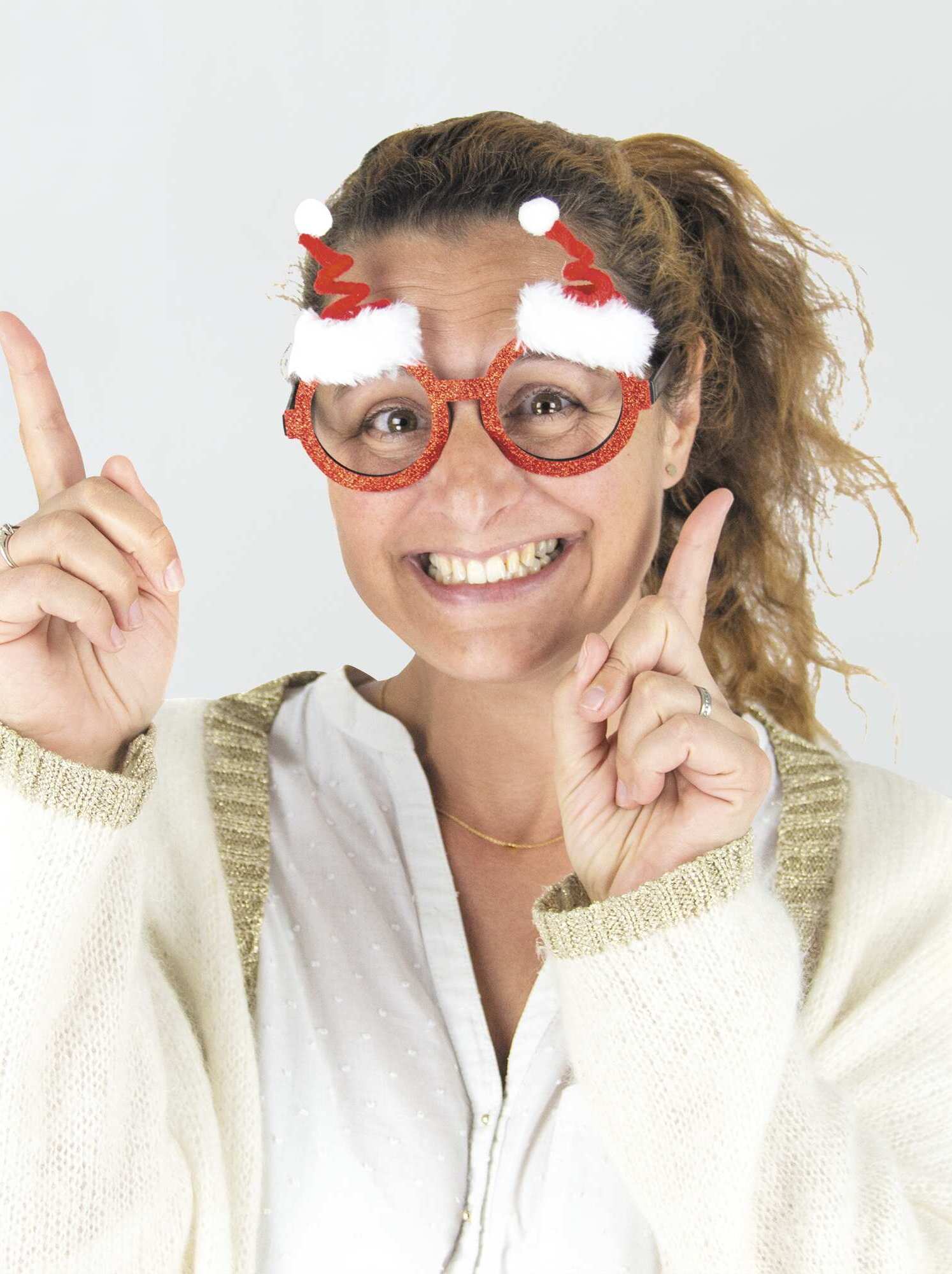 Set Di 4 Occhiali Di Natale Con Glitter: Divertenti Montature A Tema (Pupazzo Di Neve, Albero, Renna, Ghirlanda) Per Feste E Decorazioni