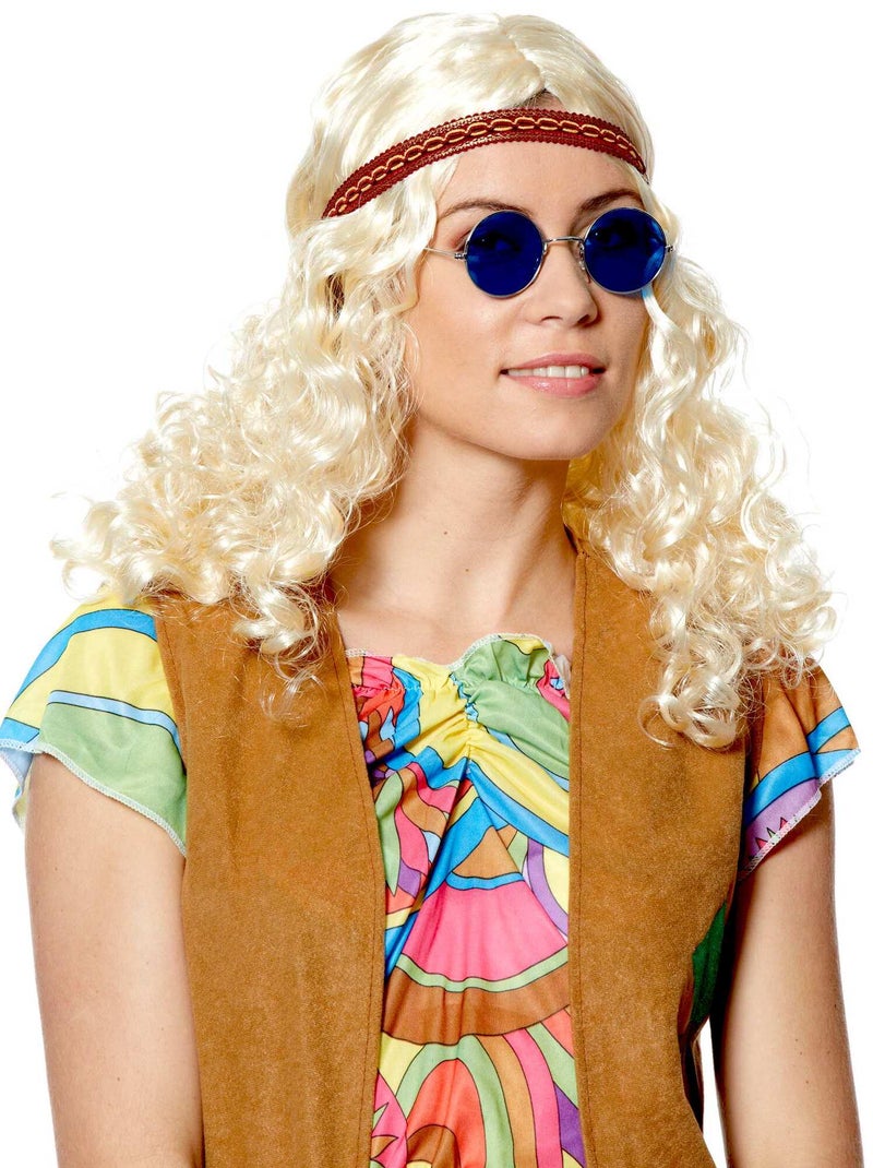 Occhiali rotondi travestimento hippie blu - Kiabi