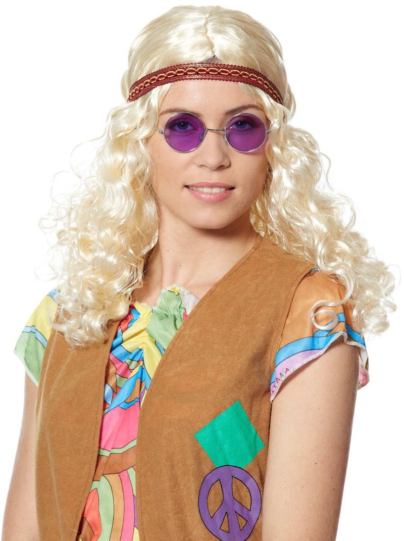 Occhiali rotondi travestimento hippie viola - Kiabi