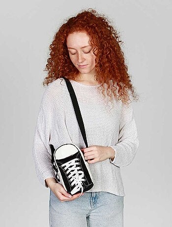 Oh my pop black borsa sneakers, nero