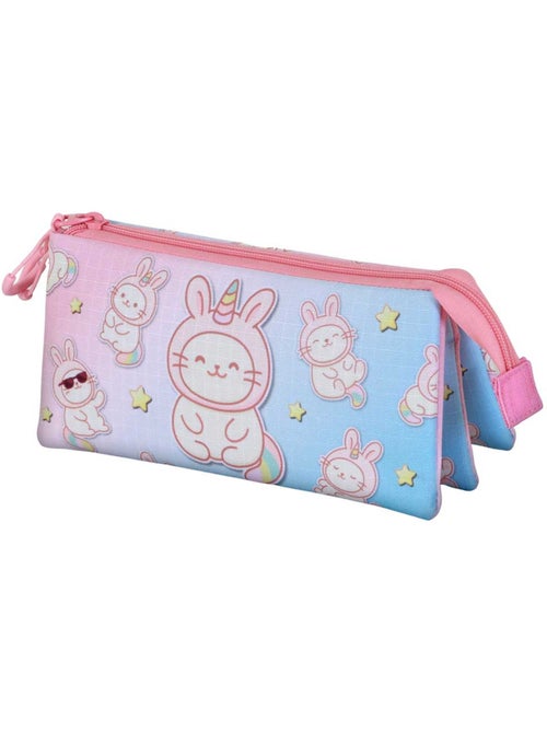 Oh My Pop Bunicat Astuccio Triplo, Rosa - Kiabi Oh My Pop Bunicat Astuccio Triplo, Rosa - Kiabi