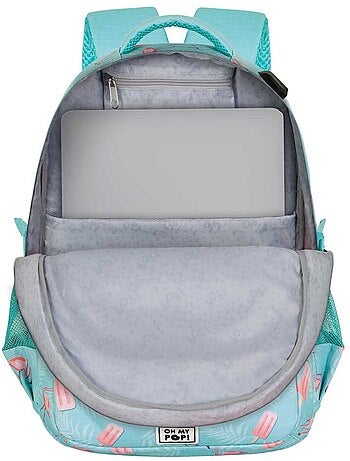 Oh my pop ice flamingo zaino running plus, turchese