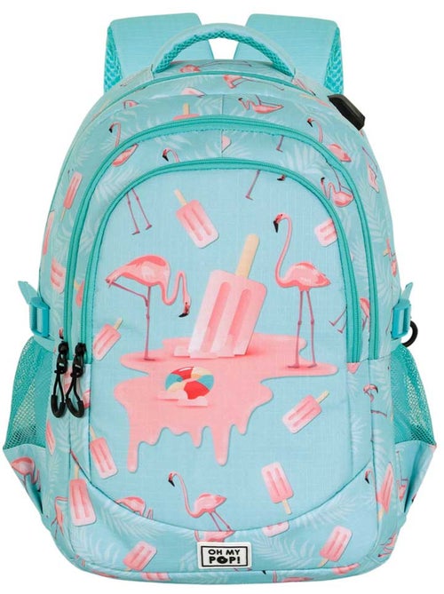 Oh My Pop Ice Flamingo Zaino Running PLUS, Turchese - Kiabi Oh My Pop Ice Flamingo Zaino Running PLUS, Turchese - Kiabi