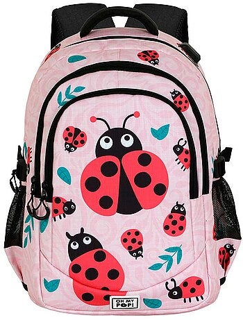 Oh my pop ladybug zaino running plus, rosa
