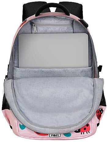 Oh my pop ladybug zaino running plus, rosa