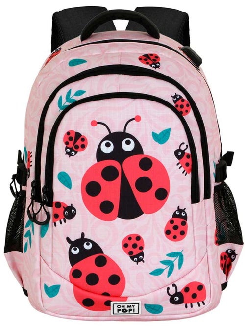 Oh My Pop Ladybug Zaino Running PLUS, Rosa - Kiabi Oh My Pop Ladybug Zaino Running PLUS, Rosa - Kiabi