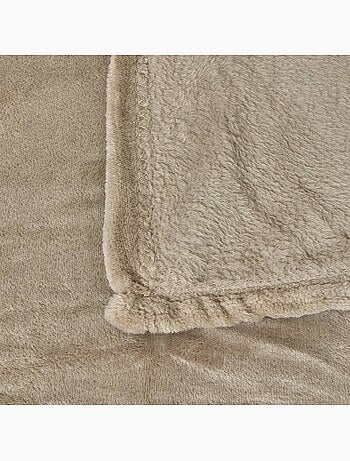 Ollis, un giaciglio di flanella beige 130x180cm