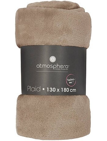 Ollis, un giaciglio di flanella beige 130x180cm