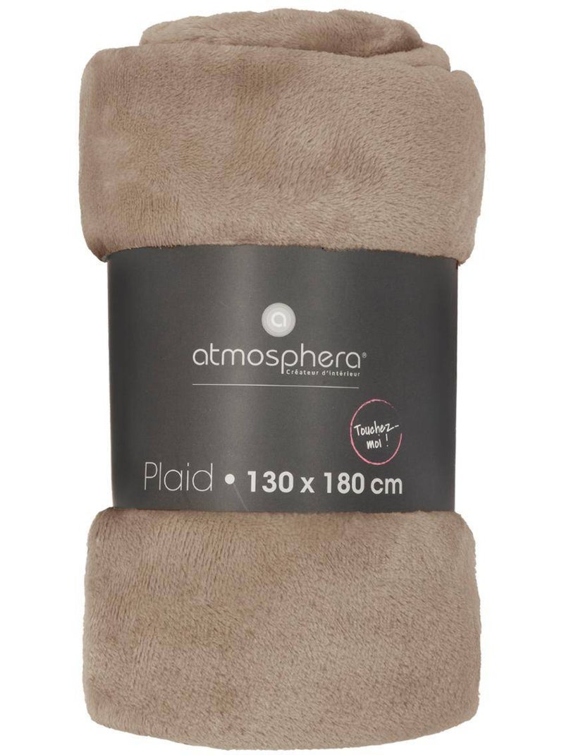 Ollis, un giaciglio di flanella beige 130x180cm Beige - Kiabi