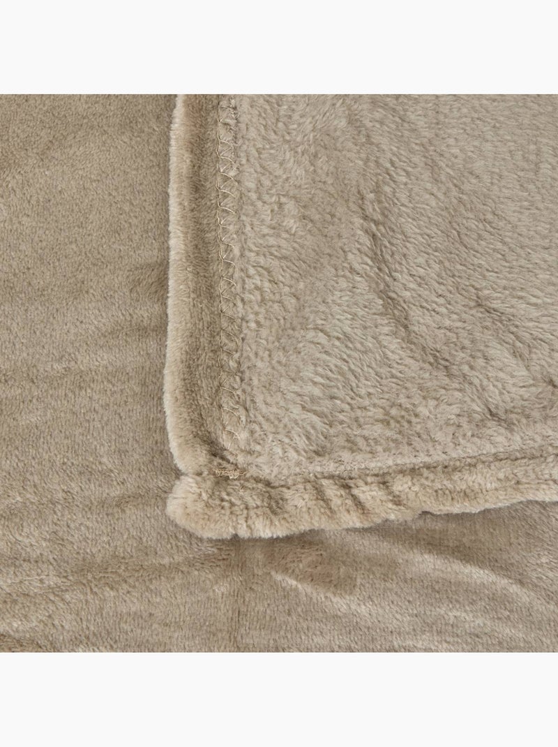 Ollis, un giaciglio di flanella beige 130x180cm Beige - Kiabi