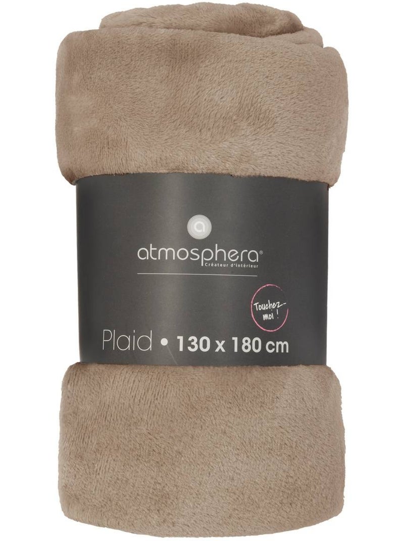 Ollis, un giaciglio di flanella beige 130x180cm Beige - Kiabi