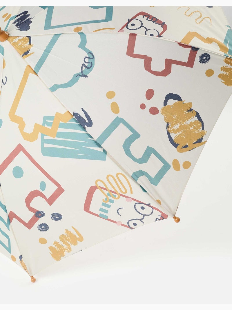 Ombrello automatico con stampa colorata Giallo - Kiabi