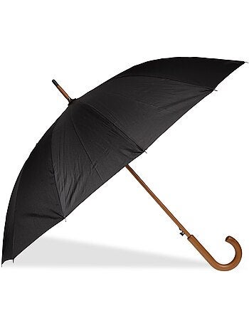 Ombrello bastone deluxe in legno con apertura automatica unisex adulto isotoner