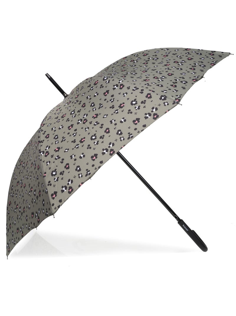 Ombrello bastone, idrorepellente, resistente, apertura automatica/chiusura donna Nero Cachi Bianco - Kiabi