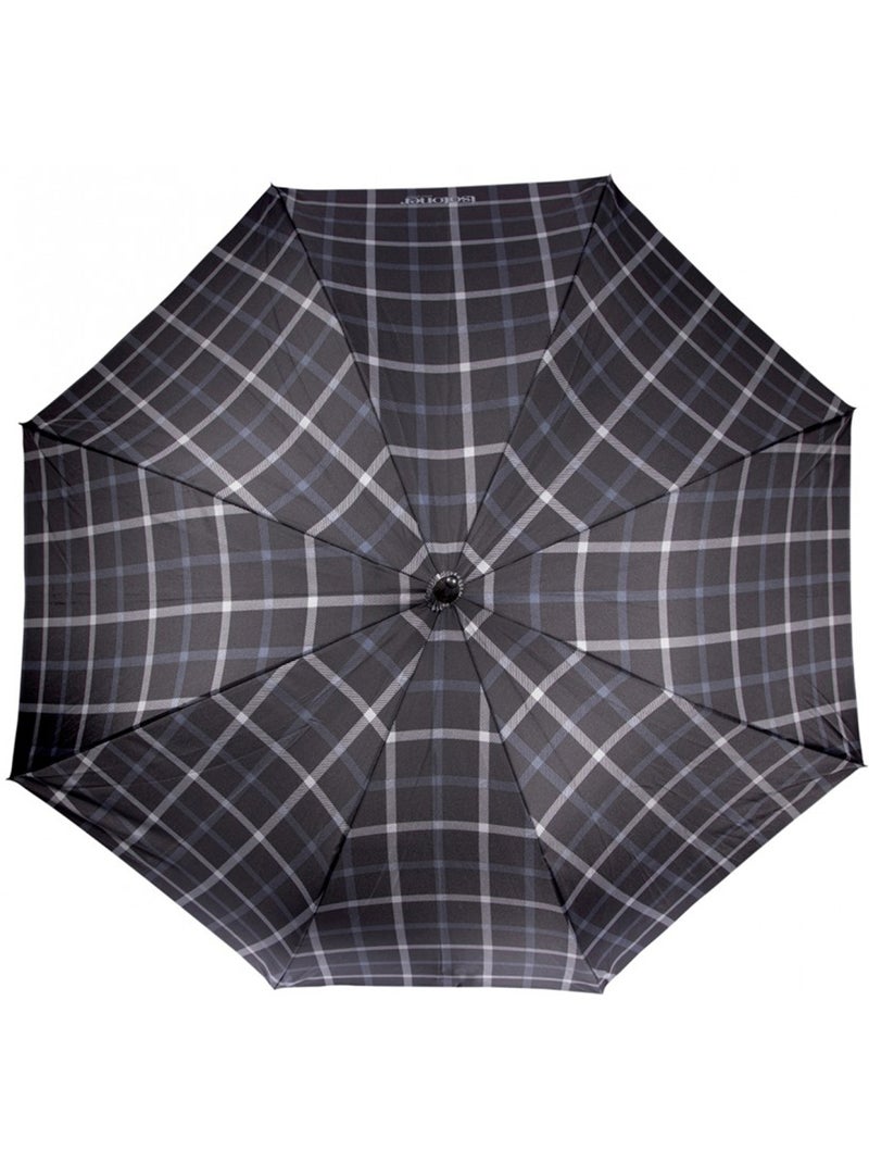Ombrello bastone, idrorepellente, resistente, apertura automatica/chiusura donna Nero Grigio - Kiabi