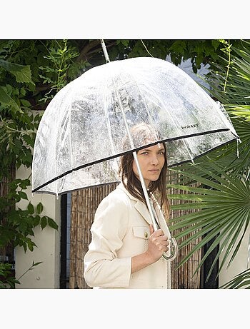 Ombrello campana trasparente con tettuccio da 85 cm donna isotoner