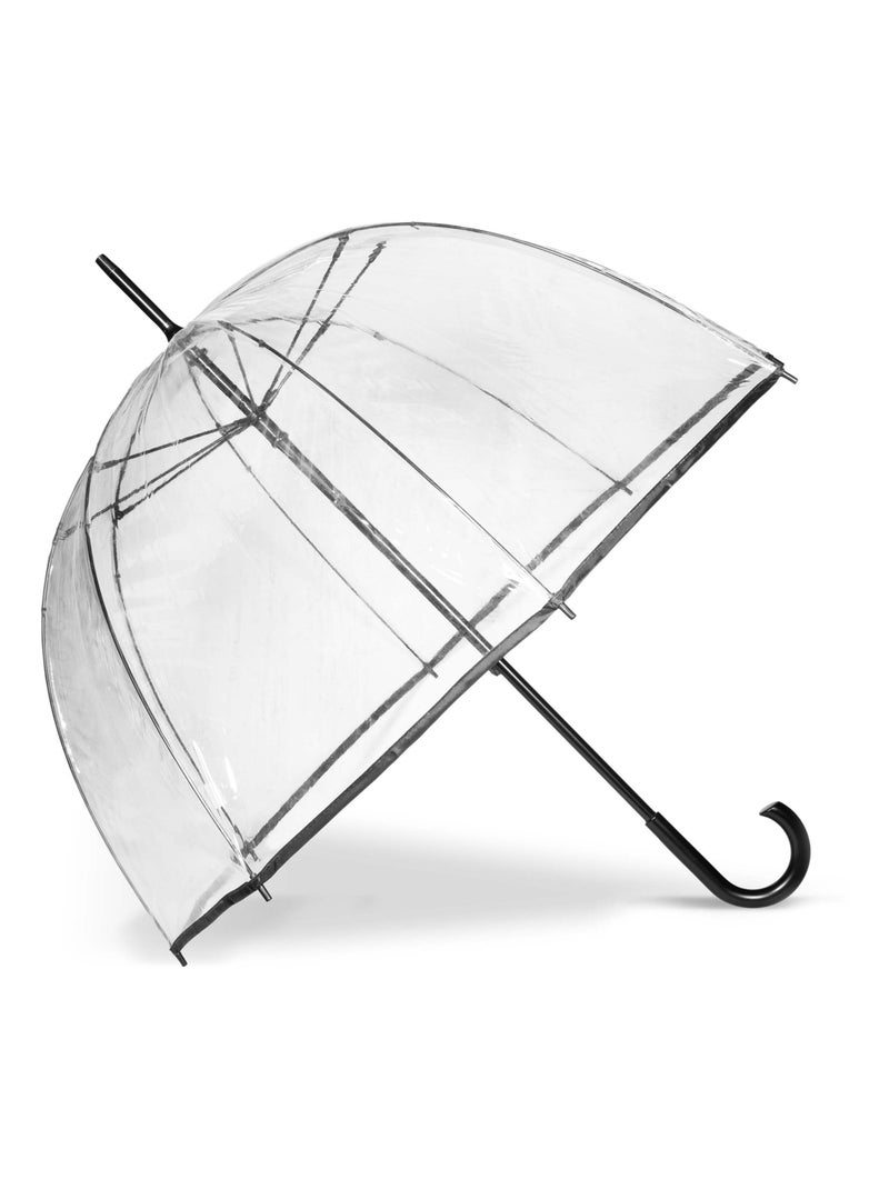 Ombrello Campana trasparente, solida, apertura manuale unisex adulto Isotoner Nero - Kiabi
