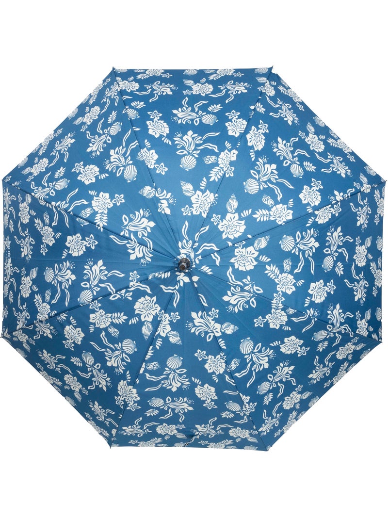 Ombrello canna, ultra-disturbante, solida, apertura automatica/chiusura manuale donna Isotoner Blu Bianco - Kiabi