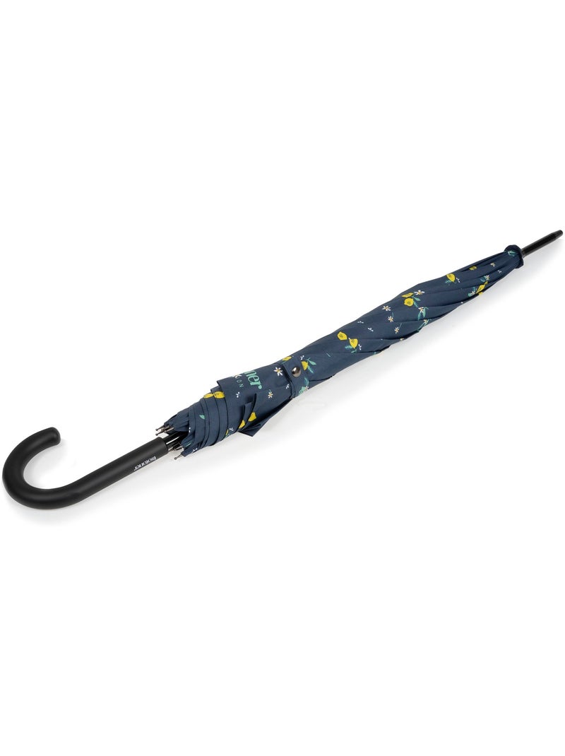 Ombrello canna, ultra-disturbante, solida, apertura automatica/chiusura manuale donna Isotoner Blu Giallo - Kiabi