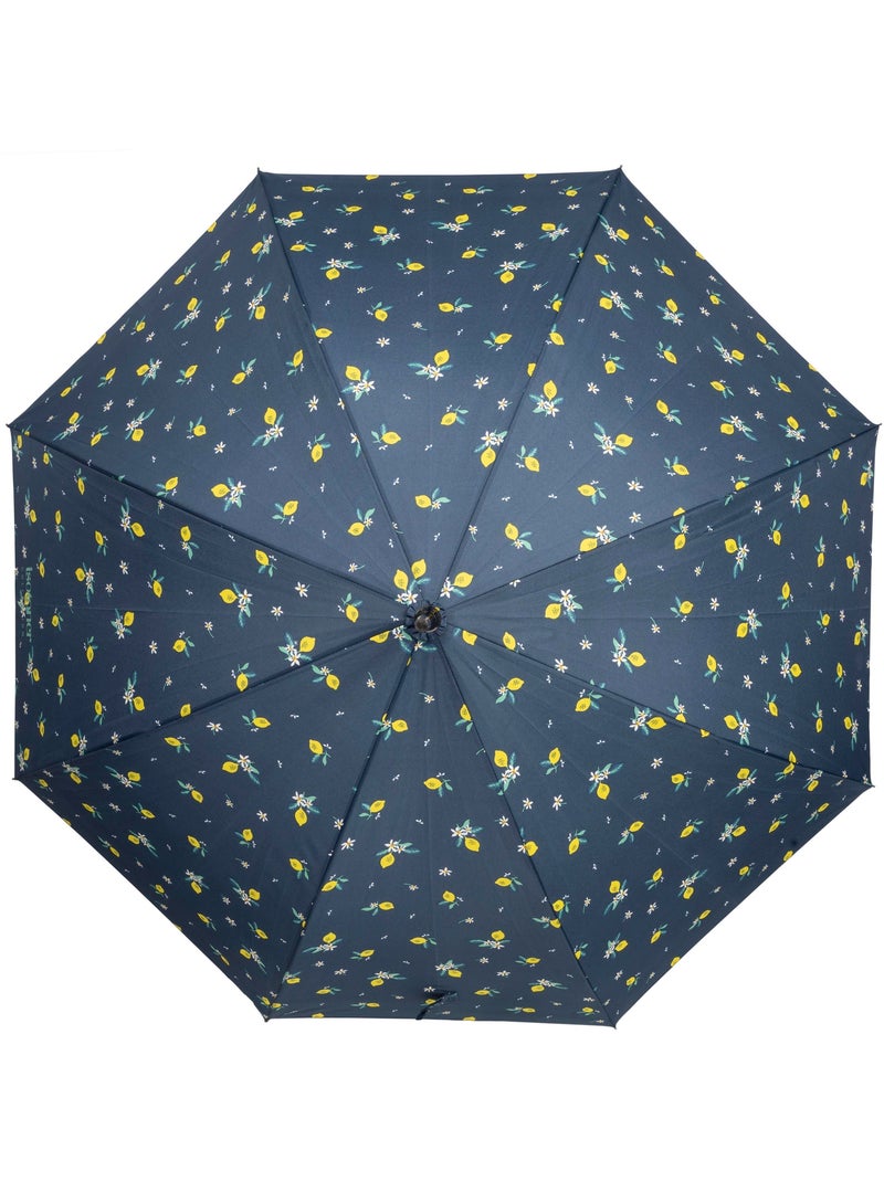 Ombrello canna, ultra-disturbante, solida, apertura automatica/chiusura manuale donna Isotoner Blu Giallo - Kiabi