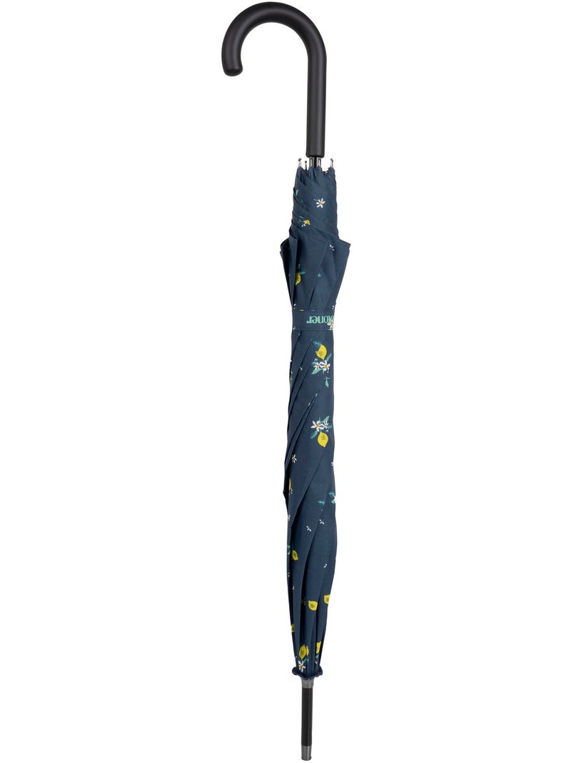 Ombrello canna, ultra-disturbante, solida, apertura automatica/chiusura manuale donna Isotoner Blu Giallo - Kiabi
