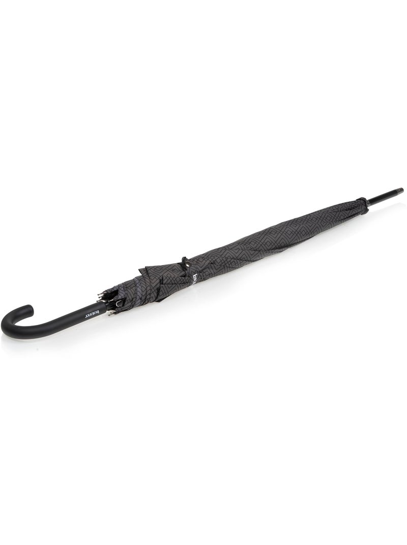 Ombrello canna, ultra-disturbante, solida, apertura automatica/chiusura manuale donna Isotoner Grigio nero - Kiabi