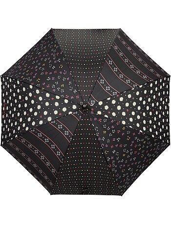 Ombrello canna, ultra-disturbante, solida, apertura automatica/chiusura manuale donna isotoner