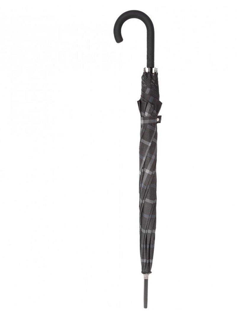 Ombrello canna, ultra-disturbante, solida, apertura automatica/chiusura manuale donna Isotoner Nero Grigio - Kiabi