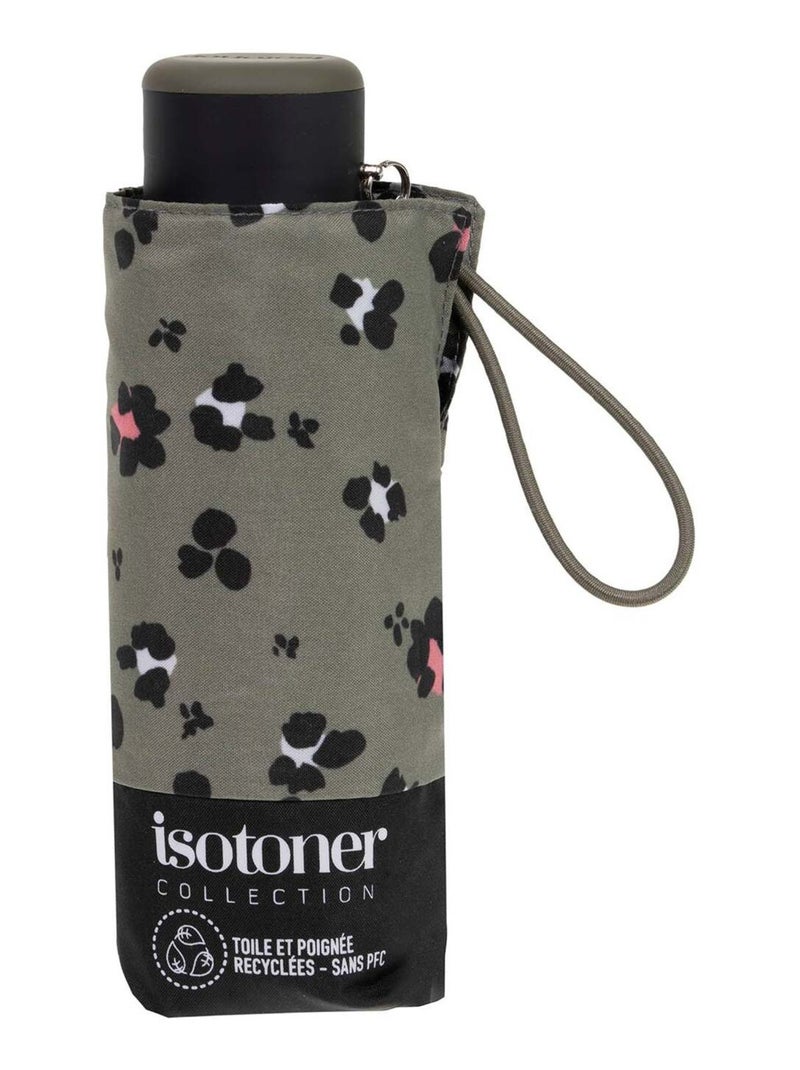 Ombrello compatta, solida, ultra idrorepellente, apertura manuale donna Isotoner Nero Cachi Bianco - Kiabi