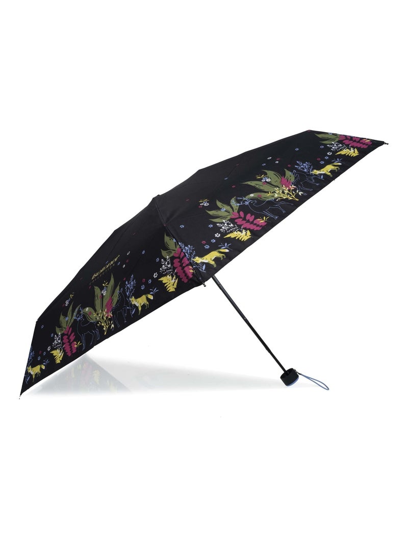 Ombrello compatta, solida, ultra idrorepellente, apertura manuale donna Isotoner Nero Marrone Blu - Kiabi
