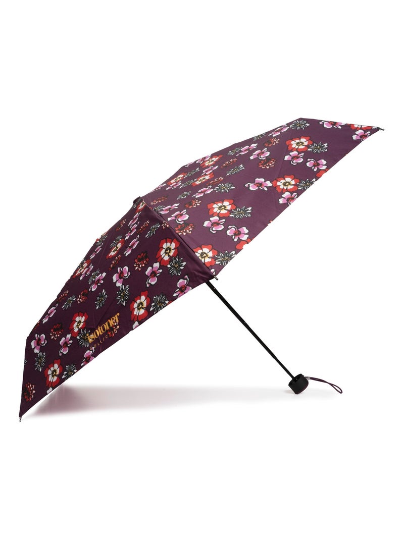 Ombrello compatta, solida, ultra idrorepellente, apertura manuale donna Isotoner Viola melanzana - Kiabi