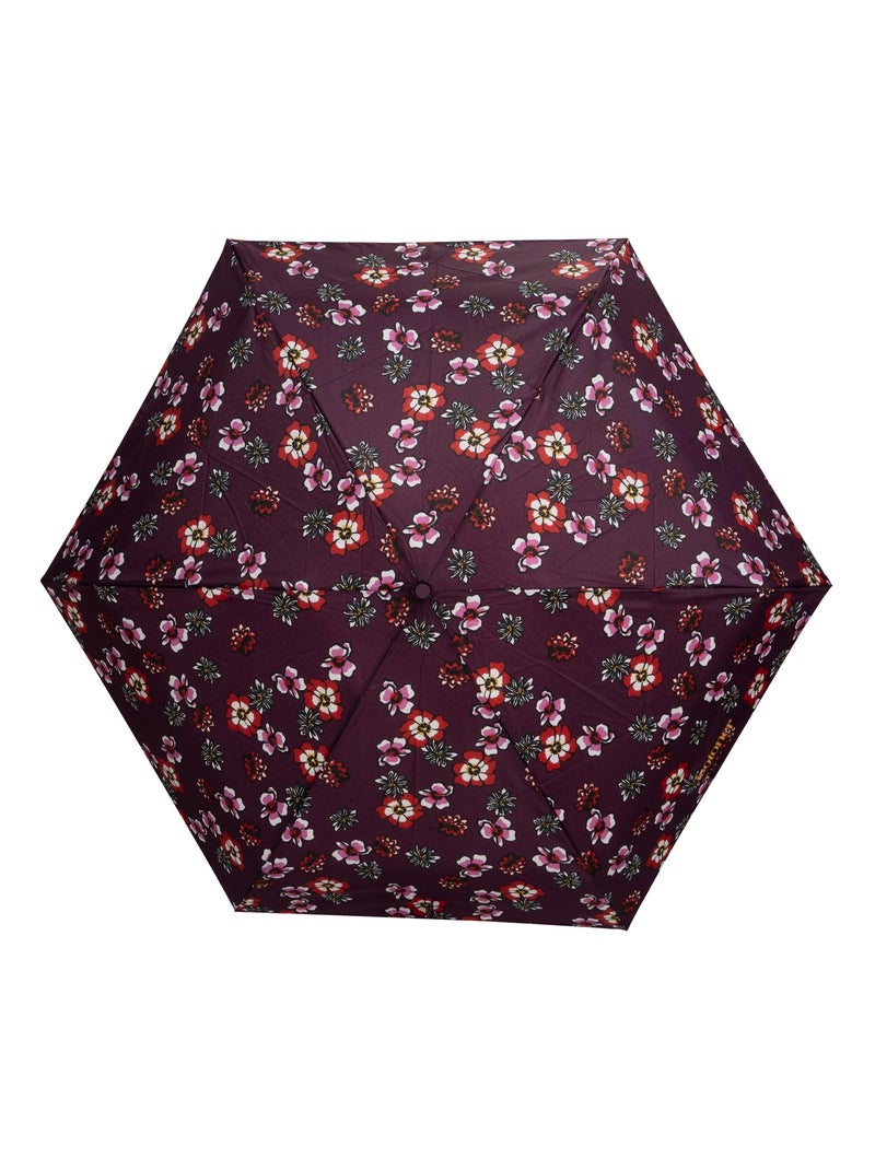Ombrello compatta, solida, ultra idrorepellente, apertura manuale donna Isotoner Viola melanzana - Kiabi