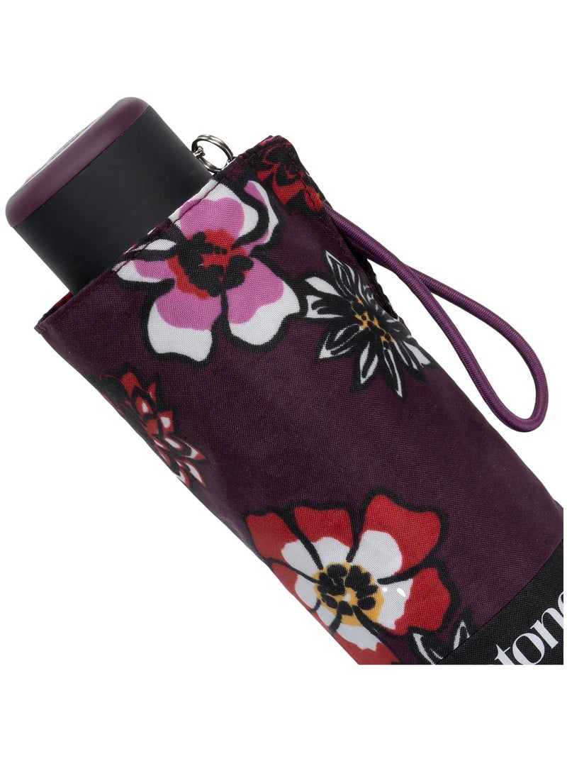 Ombrello compatta, solida, ultra idrorepellente, apertura manuale donna Isotoner Viola melanzana - Kiabi