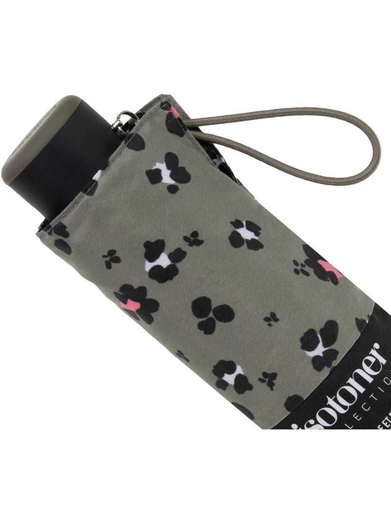 Ombrello compatta, solida, ultra idrorepellente, apertura manuale donna Nero Cachi Bianco - Kiabi