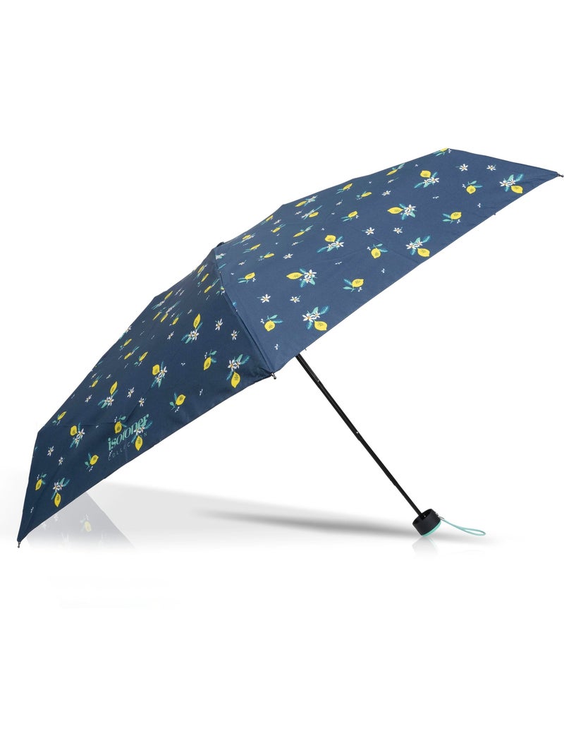 Ombrello compatto, robusto, ultra idrorepellente, apertura manuale tecnologia donna Blu Giallo - Kiabi
