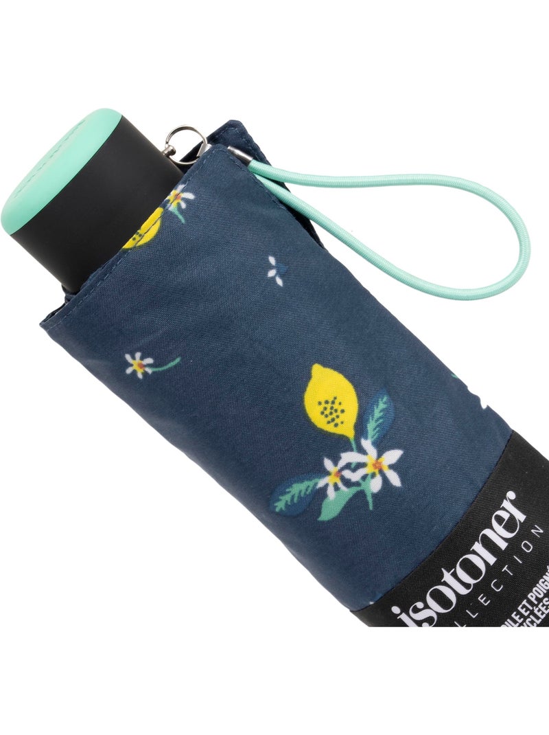 Ombrello compatto, robusto, ultra idrorepellente, apertura manuale tecnologia donna Blu Giallo - Kiabi