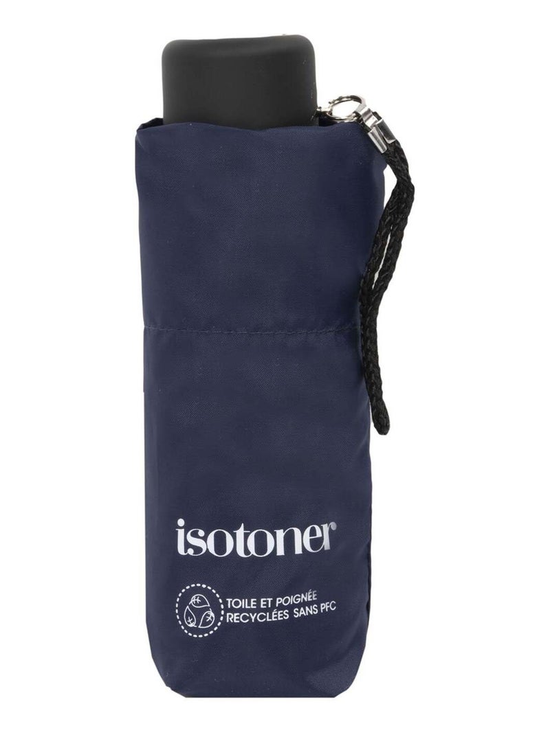 Ombrello compatto, solido, apertura/chiusura manuale unisex adulto Isotoner Blu marino - Kiabi