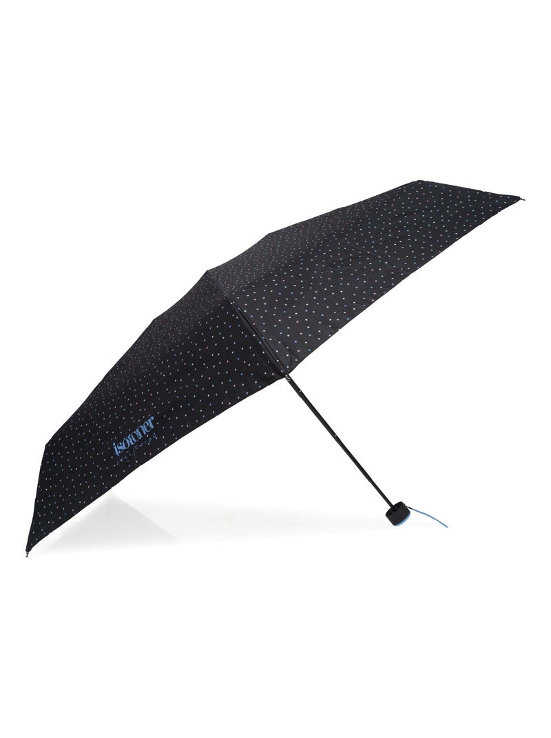 Ombrello compatto, solido, ultra idrorepellente, apertura manuale donna Isotoner Nero Rosa Blu - Kiabi