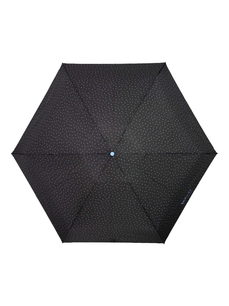 Ombrello compatto, solido, ultra idrorepellente, apertura manuale donna Isotoner Nero Rosa Blu - Kiabi
