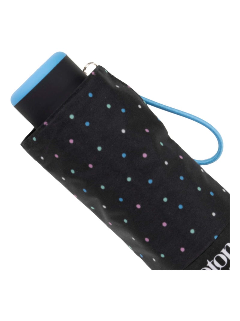 Ombrello compatto, solido, ultra idrorepellente, apertura manuale donna Isotoner Nero Rosa Blu - Kiabi
