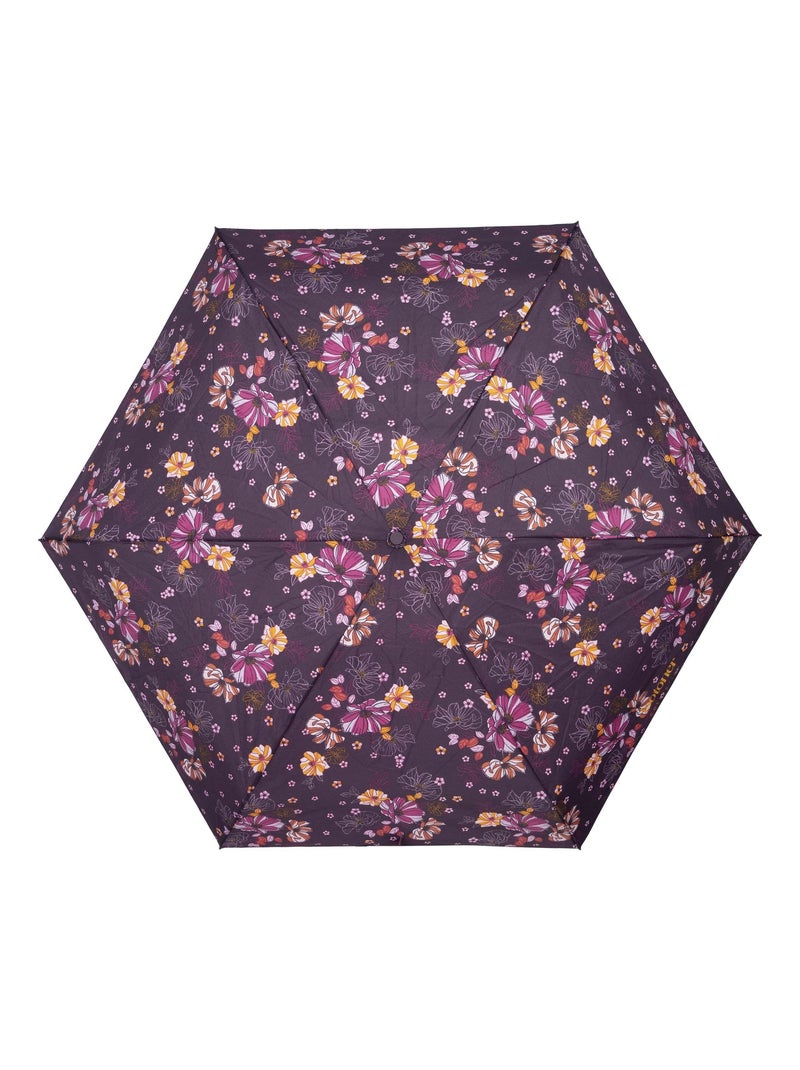 Ombrello compatto, solido, ultra idrorepellente, apertura manuale donna Isotoner Viola prugna - Kiabi