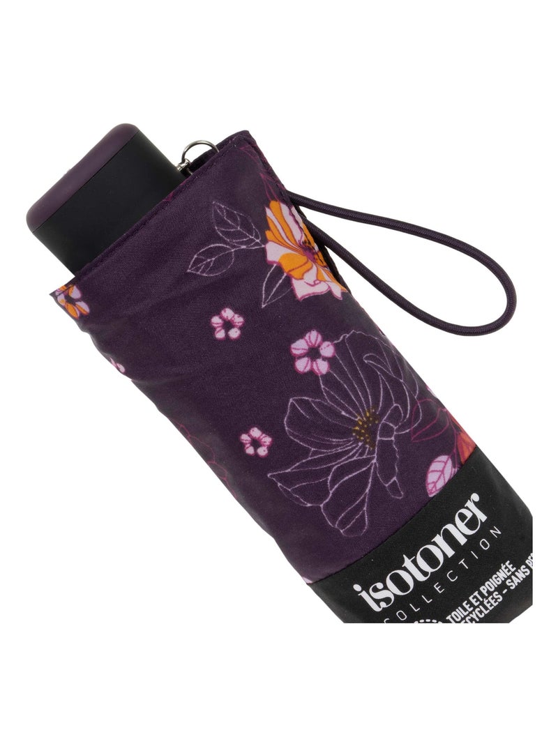 Ombrello compatto, solido, ultra idrorepellente, apertura manuale donna Isotoner Viola prugna - Kiabi
