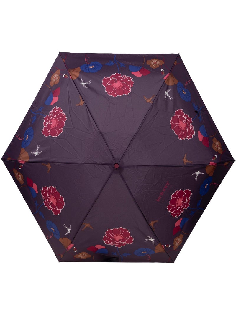 Ombrello compatto, solido, ultra idrorepellente, apertura manuale donna isotoner Viola/Corallo - Kiabi