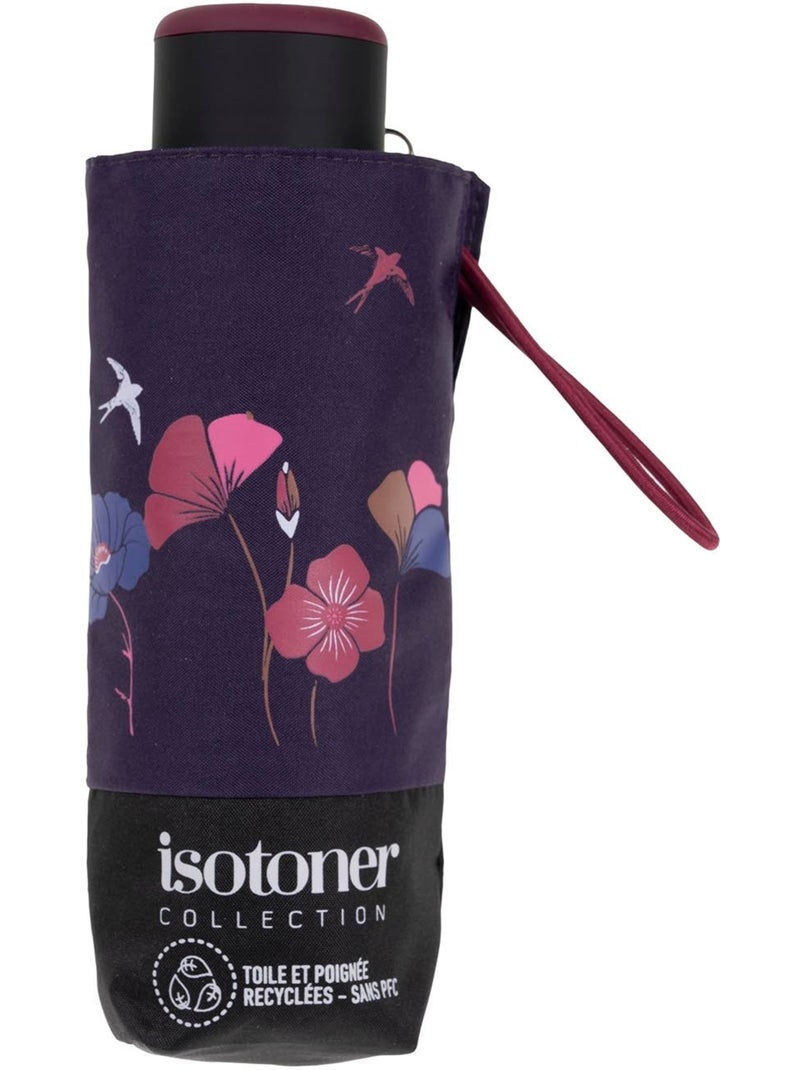 Ombrello compatto, solido, ultra idrorepellente, apertura manuale donna isotoner Viola/Corallo - Kiabi