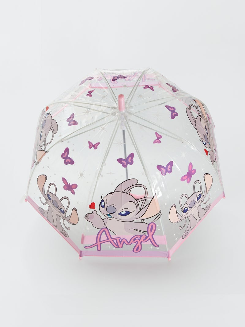 Ombrello con asta rigida 'Stitch' ROSA - Kiabi